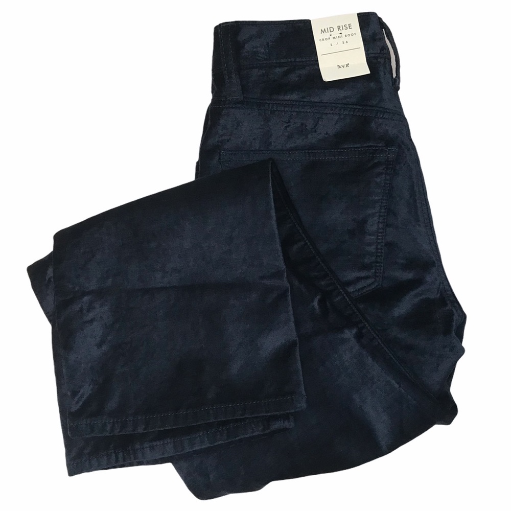 Lucky Brand Jeans Velour Mid Rise Crop NWT